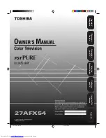 Toshiba 27AFX54 Owner'S Manual предпросмотр