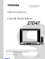 Toshiba 27D47 Service Manual preview