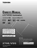 Toshiba 27HLV95 Owner'S Manual предпросмотр