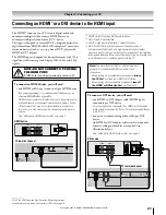 Предварительный просмотр 21 страницы Toshiba 27HLV95 Owner'S Manual