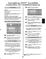 Preview for 61 page of Toshiba 27WL56 Series Owner'S Manua