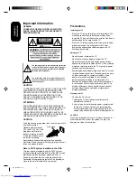 Предварительный просмотр 2 страницы Toshiba 29AS41 Owner'S Manual