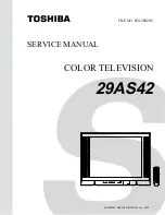 Preview for 1 page of Toshiba 29AS42 Service Manual