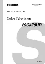 Preview for 1 page of Toshiba 29CJZ8UR Service Manual