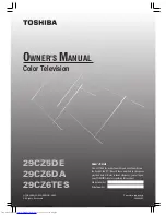 Предварительный просмотр 1 страницы Toshiba 29CZ5DE Owner'S Manual