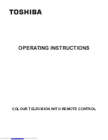 Предварительный просмотр 1 страницы Toshiba 29PB201 Operating Instructions Manual