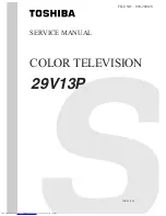 Preview for 1 page of Toshiba 29V13P Service Manual