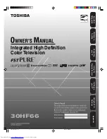 Toshiba 30HF66 Owner'S Manual предпросмотр