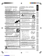 Предварительный просмотр 3 страницы Toshiba 30HF66 Owner'S Manual