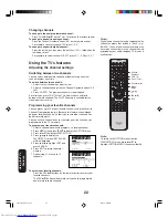 Предварительный просмотр 22 страницы Toshiba 30HF66 Owner'S Manual