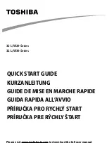 Preview for 1 page of Toshiba 32 L/W29 Series Quick Start Manual