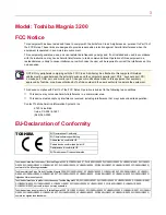 Preview for 3 page of Toshiba 3200 User Manual