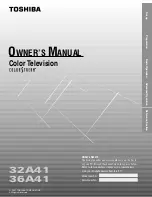 Toshiba 32A41 Owner'S Manual предпросмотр