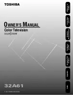 Предварительный просмотр 1 страницы Toshiba 32A61 Owner'S Manual