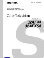 Preview for 1 page of Toshiba 32AF44 Service Manual