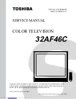 Preview for 1 page of Toshiba 32AF46C Service Manual