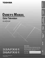 Toshiba 32AFX61 Owner'S Manual предпросмотр