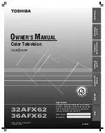 Toshiba 32AFX62 Owner'S Manual preview