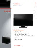 Toshiba 32AV502R Specifications preview