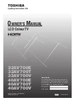 Предварительный просмотр 1 страницы Toshiba 32AV700E Owner'S Manual