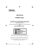 Предварительный просмотр 1 страницы Toshiba 32BV701B User Manual