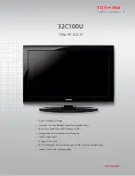 Preview for 1 page of Toshiba 32C100U Brochure