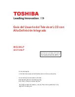 Предварительный просмотр 1 страницы Toshiba 32C120LP (Spanish) Guía Del Usuario