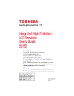 Предварительный просмотр 1 страницы Toshiba 32C120U User Manual