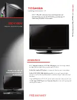 Toshiba 32CV100U Specifications preview