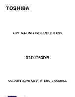 Toshiba 32D1753DB Operating Instructions Manual preview