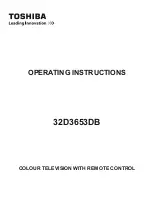 Toshiba 32D3653DB Operating Instructions Manual preview