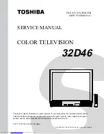 Toshiba 32D46 - 32" CRT TV Service Manual preview