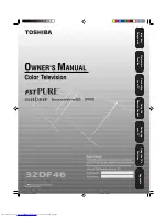 Toshiba 32DF46 - 32" CRT TV Owner'S Manual preview