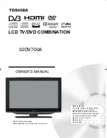 Предварительный просмотр 1 страницы Toshiba 32DV700A Owner'S Manual