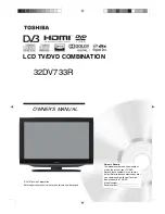 Toshiba 32DV733R Owner'S Manual предпросмотр