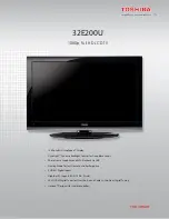 Toshiba 32E200U Specifications preview