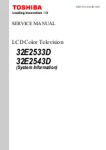 Toshiba 32E2533D Service Manual preview