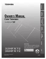 Toshiba 32HFX72 Owner'S Manual preview