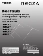 Preview for 1 page of Toshiba 32HL67 - 32" LCD TV (French) Manuel D'Utilisation