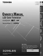 Toshiba 32HL85 Owner'S Manual preview