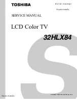 Toshiba 32HLX84 Service Manual preview