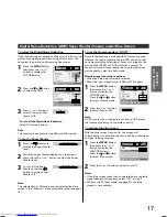 Предварительный просмотр 17 страницы Toshiba 32JW8UA Owner'S Manual