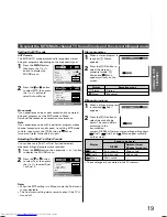 Предварительный просмотр 19 страницы Toshiba 32JW8UA Owner'S Manual