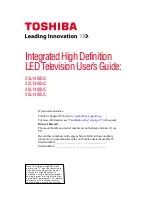 Preview for 1 page of Toshiba 32L1400UC User Manual