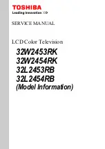 Preview for 1 page of Toshiba 32L2453RB Service Manual