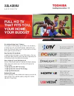 Preview for 1 page of Toshiba 32L4200U Brochure & Specs