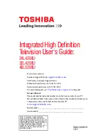 Preview for 1 page of Toshiba 32L4200U User Manual