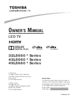 Toshiba 32L5660* Series Owner'S Manual preview