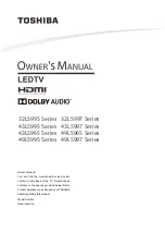 Предварительный просмотр 2 страницы Toshiba 32L5995 Series Owner'S Manual