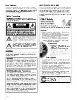 Предварительный просмотр 2 страницы Toshiba 32LV17U Owner'S Manual